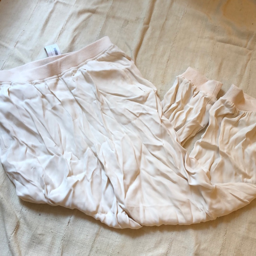 Super comfy silk like cream joggers